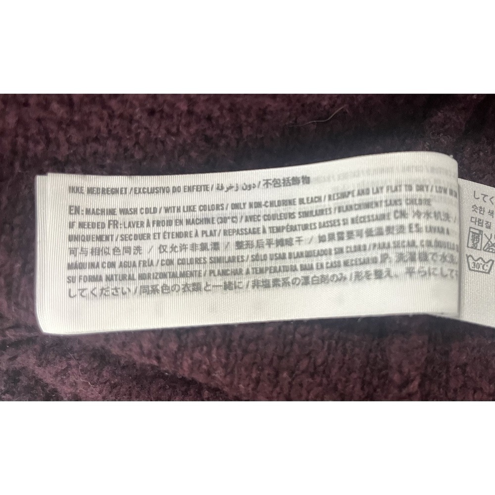 Abercrombie & Fitch Sz M Sweater Dress Cable Knit Maroon V Neck LS Fall‎ - Picture 12 of 12